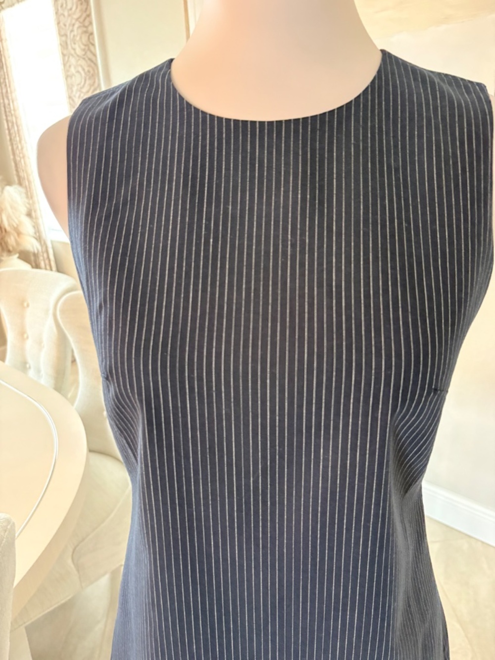NWT J Crew Mini shift dress in pinstriped wool blend - Picture 3 of 7